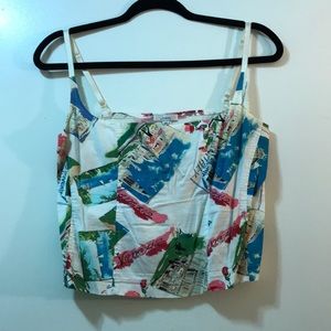 Vintage Italy Inspired Crop Top